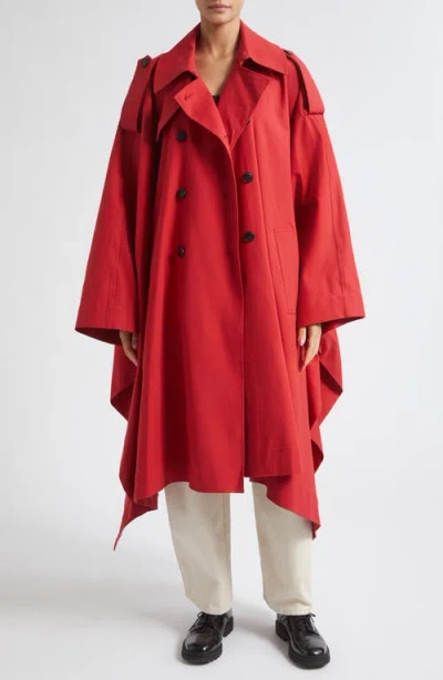 Rohe Róhe Cape Stretch Cotton Trench Coat In Animal Print
