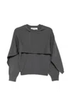 Rohe Wool Cape Sweater In Gray