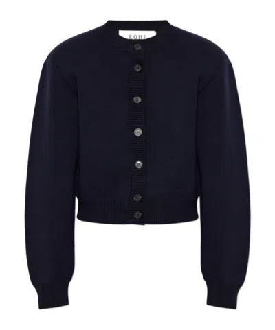 Rohe Cardigan Knitwear In Black