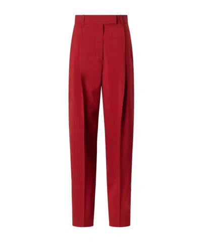 Rohe Daria Virgin Wool Tapered Pants In Red