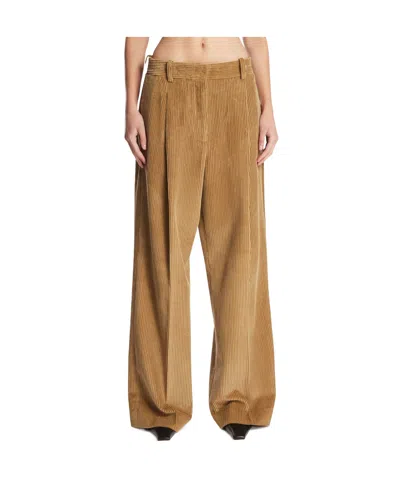 Rohe Casual Trousers With Belt Loops In Brown