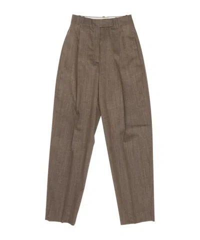 Rohe Casual Trousers With Belt Loops In Brown