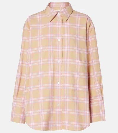 Rohe Oversized Checked Cotton-flannel Shirt In Multi