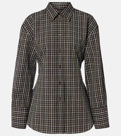 ROHE RÓHE CHECKED COTTON SHIRT