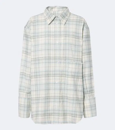 Rohe Checked Cotton-flannel Shirt In Neutral