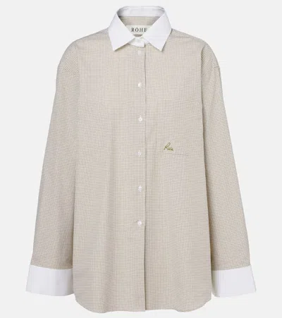 Rohe Checked Cotton Shirt In Green