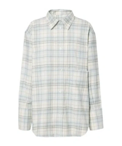 Rohe Checked Cotton Shirt In White