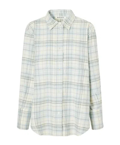 Rohe Checked Cotton-flannel Shirt In Neutral
