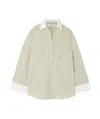 Rohe Micro Checked Print Oversized Shirt In Neutral