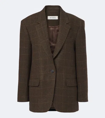 ROHE RÓHE CHECKED OVERSIZED WOOL BLAZER