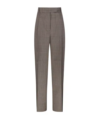 Rohe Róhe Checked Wide-leg Trousers In Gray