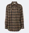 Rohe Róhe Checked Wool-blend Overshirt In Brown