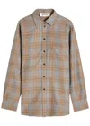 Rohe Checked Twill Shirt In Gray