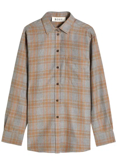 ROHE ROHE CHECKED WOVEN SHIRT