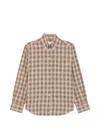 Rohe Check-pattern Shirt In Brown