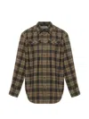 Rohe Check-patterned Pocket Shirt In Brown