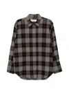 Rohe Check-print Buttoned Shirt In Brown