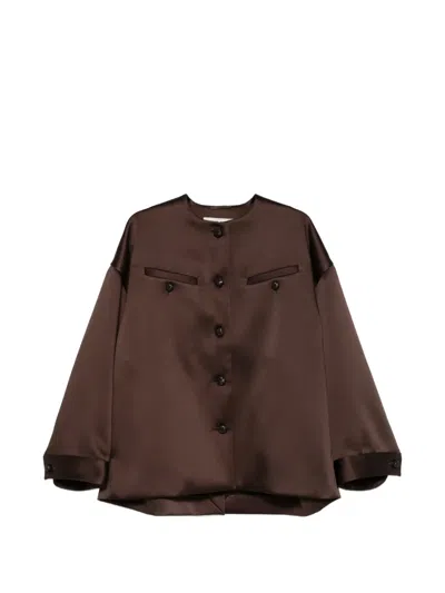 Rohe Chest-pocket Button Jacket In Brown