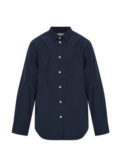 Rohe Chest-pocket Cotton Shirt In Blue