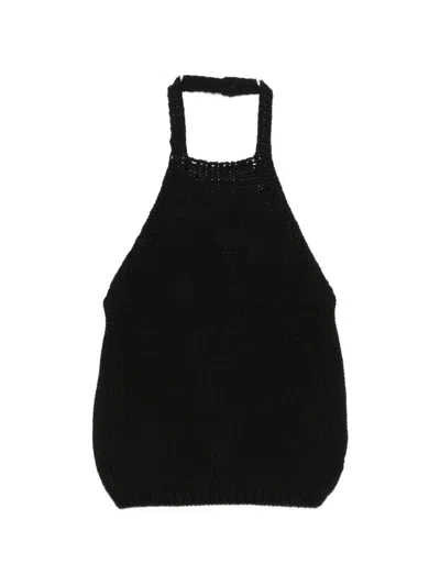 Rohe Chunky-knit Halter Top In Black
