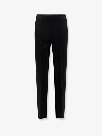 Rohe Cigarette Leg Stretch Viscose Trousers In Black