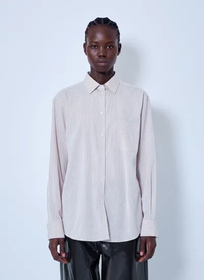 Rohe Classic Fit Striped Shirt In Neutral