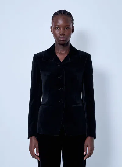 Rohe Classic Fitted Velvet Blazer In Black