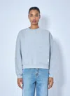 Rohe Crew Neck Ribbed-trim Sweatshirt In Gray