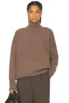 Rohe Classic Turtleneck Sweater In Taupe Melange