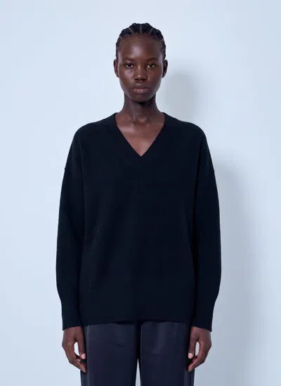 Rohe Classic V-neck Jumper In Blue