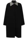 Rohe Coat Wool "cheetah" In Black