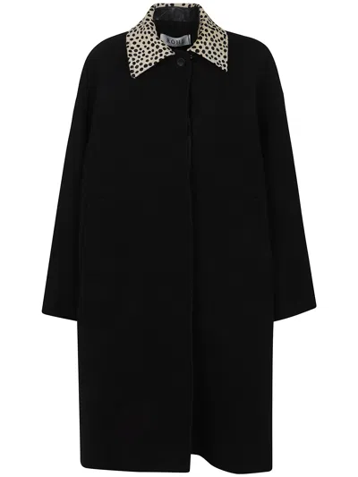 Rohe Coat Wool "cheetah" In Black