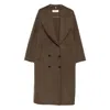 Rohe Double-breasted Shawl-collar Coat In Brown