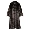 Rohe Faux-fur Buttoned Coat In Brown