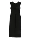 Rohe Collar-embellished Midi Dress In Black
