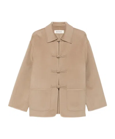 Rohe Collared Coat In Brown