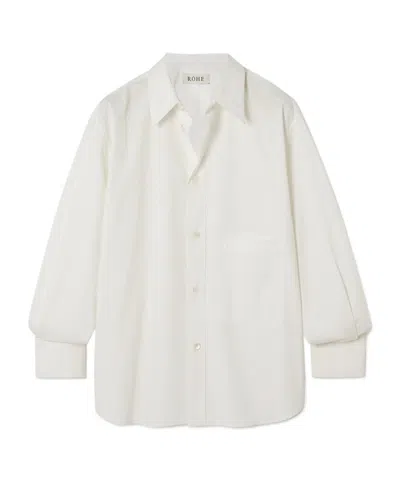 Rohe Collared Long-sleeved Shirt In White