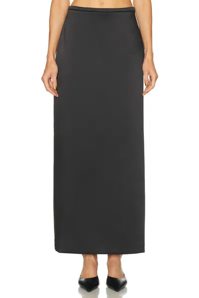 Rohe Column Satin Skirt In Black