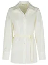 Rohe Combined Silk Poplin Vest-shirt In White
