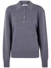 Rohe Compact Polo Sweater In Gray