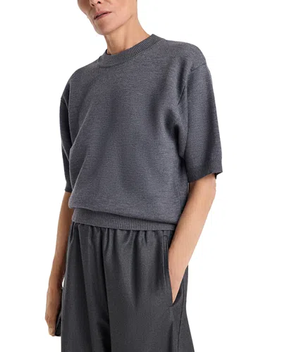 Rohe Compact Knitted Wool Top In Gray