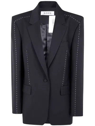 Rohe Róhe Contrast Detail Blazer In Blue