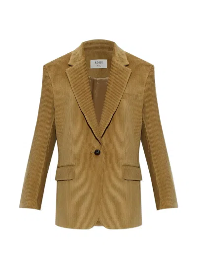 Rohe Corduroy Single-vent Blazer In Brown