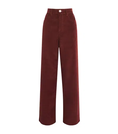 Rohe Róhe Corduroy Straight Trousers In Brown