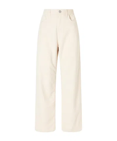 Rohe Bruun Cotton-corduroy Wide-leg Pants In Neutral
