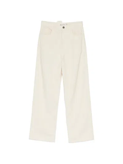 Rohe Corduroy-effect Straight-leg Trousers In Nude