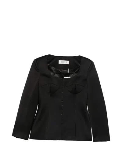Rohe Corset-style Hook-and-eye Jacket In Black