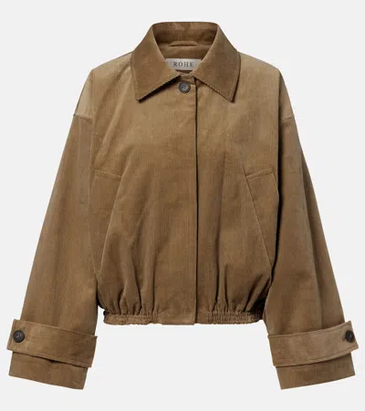 Rohe Róhe Cotton Corduroy Jacket In Brown