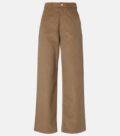 Rohe Cotton Corduroy Wide-leg Pants In Brown