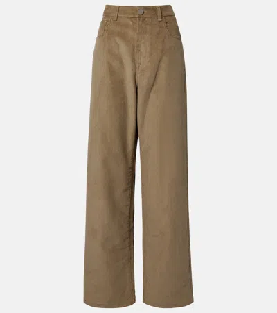 Rohe Róhe Cotton Corduroy Wide-leg Pants In Brown